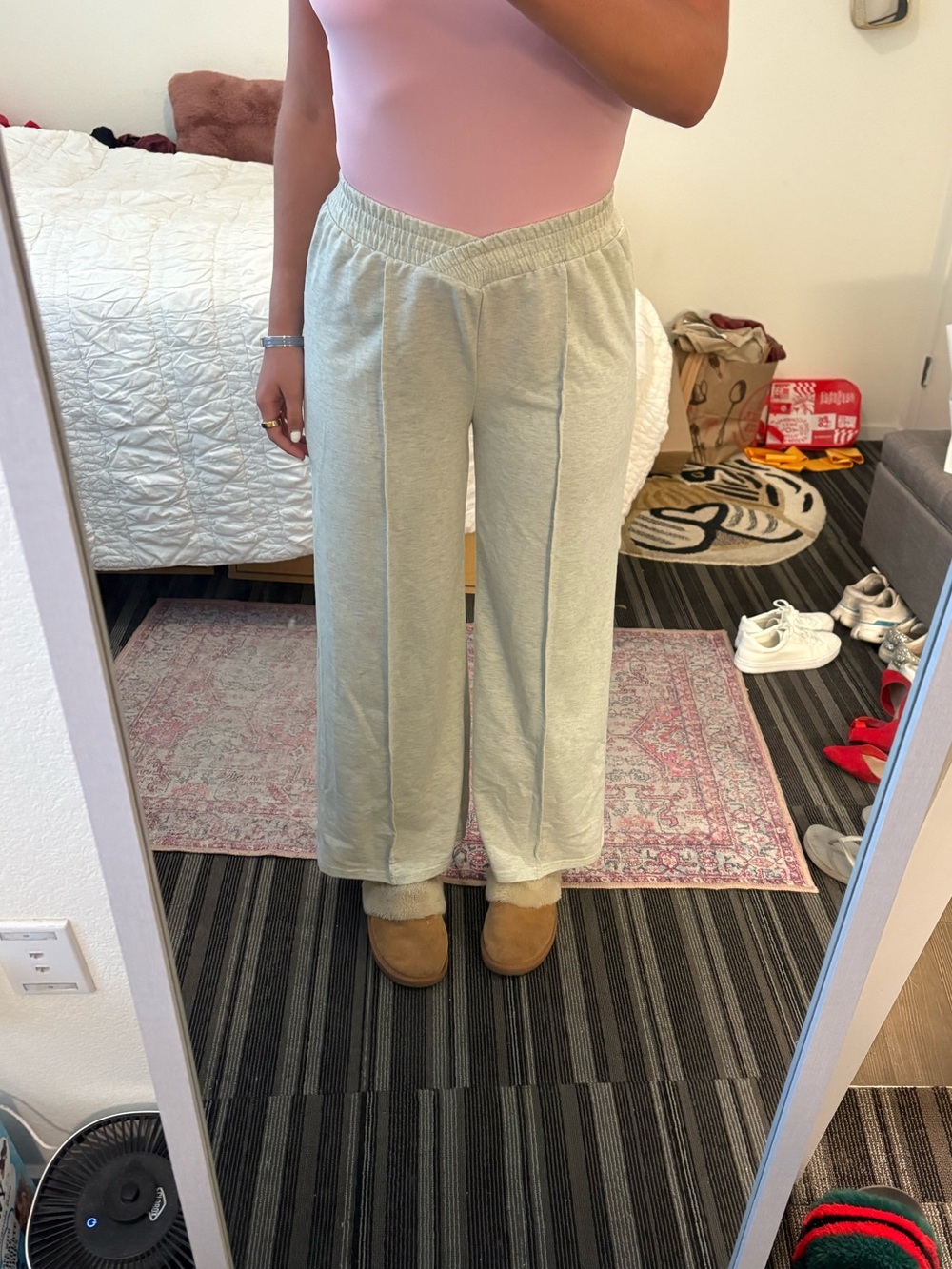 Women's Wide-Leg Pull-On Lounge Pants - Light Sage